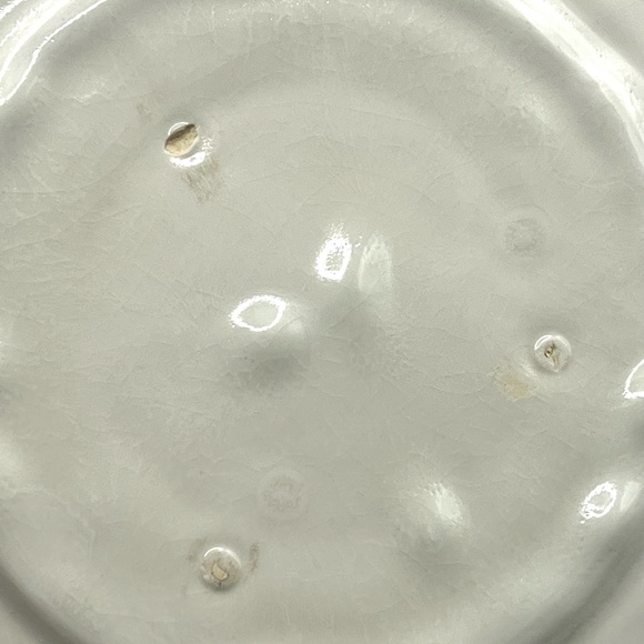 Vintage 1961 Handmade Ceramic Pottery Bowl w/Lid Turquoise/White MCM Signed - Picture 12 of 16